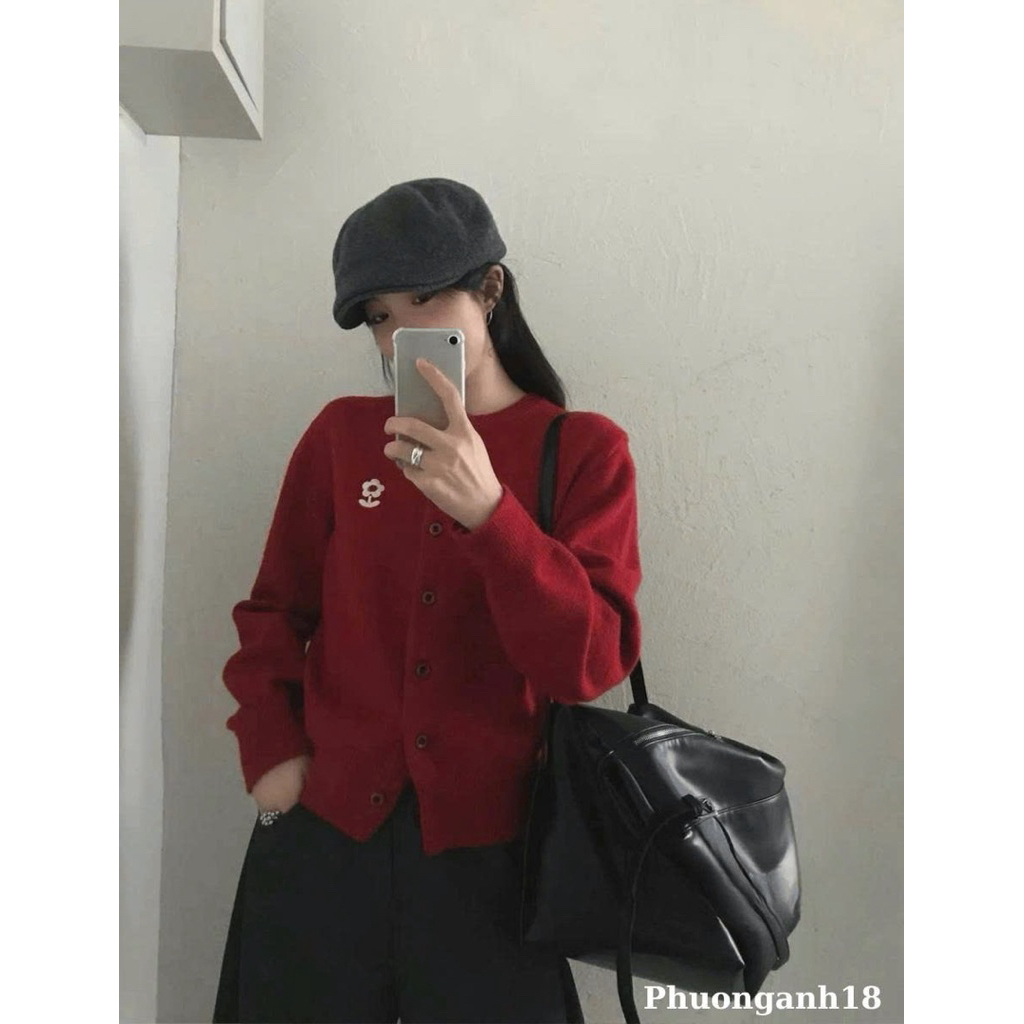 Áo cdg thêu hoa tag cổ siêu hot hàng QC A135-1