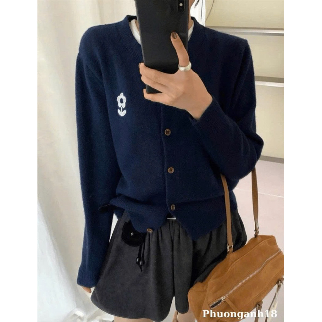 Áo cdg thêu hoa tag cổ siêu hot hàng QC A135-1
