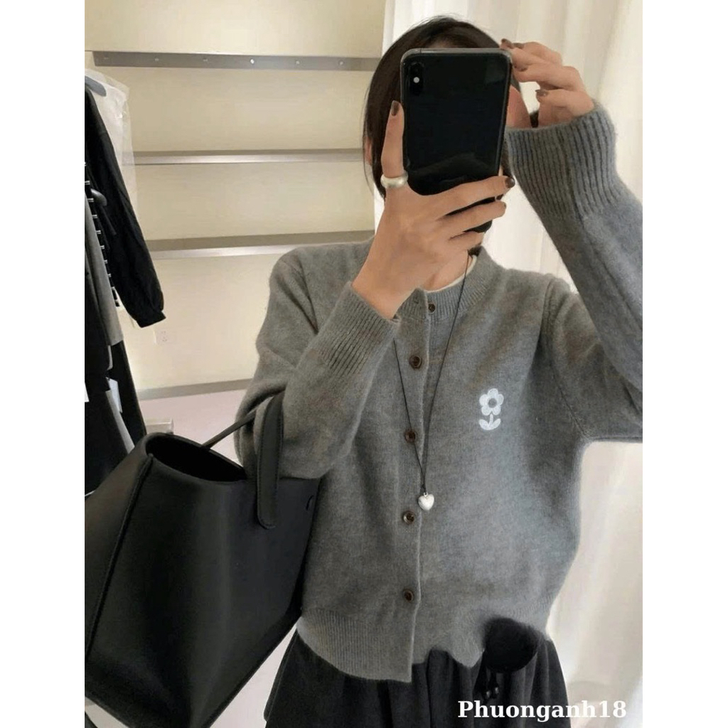 Áo cdg thêu hoa tag cổ siêu hot hàng QC A135-1