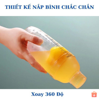 Combo 3 bình lắc pha chế chia vạch nhựa trong suốt Việt Nhật 320ml 460ml 600ml ms: 0101/ 0102/ 0103