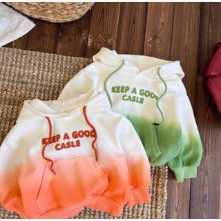 ÁO KHOÁC NỈ BÔNG LOANG CAM XANH CHO BÉ TRAI VÀ GÁI