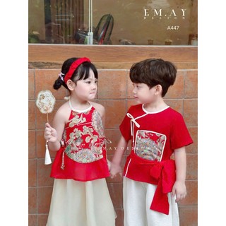 SET ĐÔI TRUNG THU CHO BÉ TRAI & BÉ GÁI CHẤT LỤA MỀM, HÀNG THIẾT KẾ CỰC XINH | ANHMY BABY