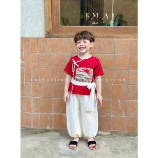 SET ĐÔI TRUNG THU CHO BÉ TRAI & BÉ GÁI CHẤT LỤA MỀM, HÀNG THIẾT KẾ CỰC XINH | ANHMY BABY