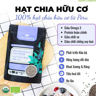 Hạt chia đen hữu cơ Aztec Organics Black Chia Seeds từ Peru