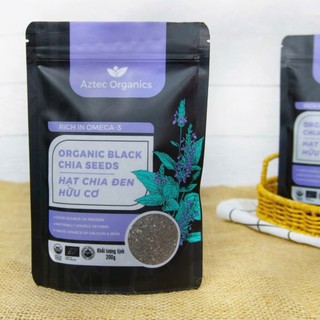 Hạt chia đen hữu cơ Aztec Organics Black Chia Seeds từ Peru