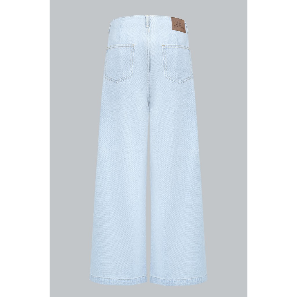 Quần Jeans Cạp Liền Ống Lỡ 3J03.2509. Quần Denim Ống Suông Nữ Thời Trang, Basic Dễ Phối Đồ Thiết Kế Bởi JM Dress Design