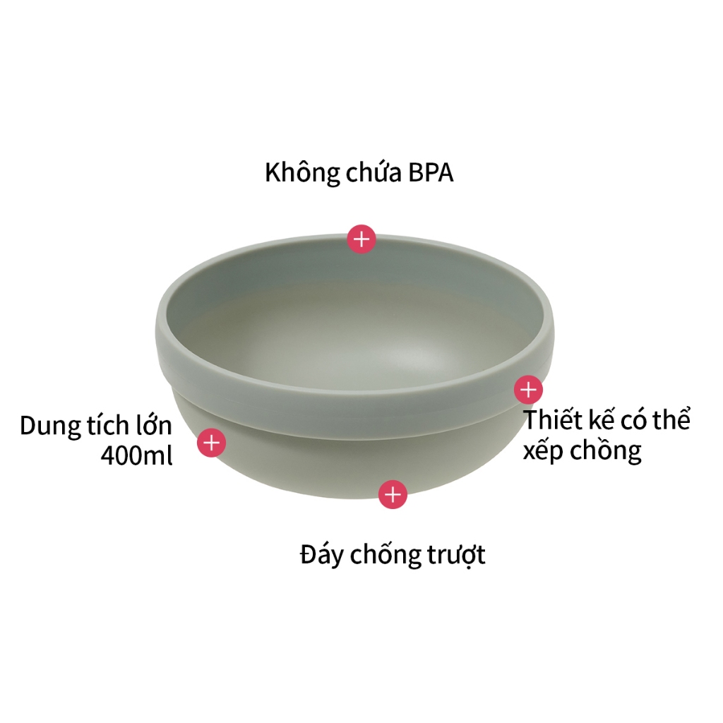 Bộ 2 Tô Chống Trượt LocknLock Little Luv HPP961 Màu Xanh Lá, Màu Hồng - K-MALL