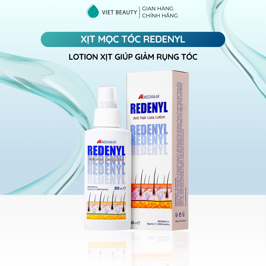 Lotion mọc tóc Redenyl giúp kích thích mọc tóc, giảm rụng tóc- chai 80ml