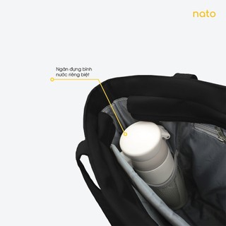 Túi tote 2 mặt Natoli vải canvas to, xinh đựng laptop làm công sở Side Cinch Bag T20