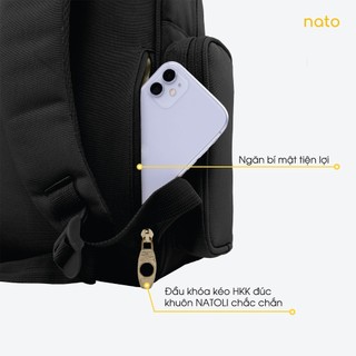 Balo thời trang chính hãng Natoli nam nữ đẹp, nhiều ngăn, chống thấm nước đi học - Everyday Utility Backpack B19