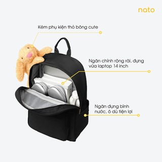 Balo nữ thỏ bông thời trang Natoli hàn quốc cute nhiều ngăn đựng laptop Sweet Bunny Backpack B28