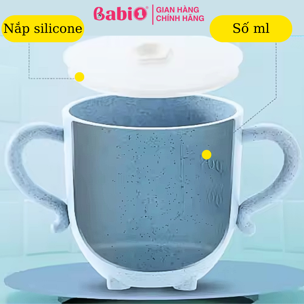 Cốc Tập Uống Tập Hút Lúa Mạch Babi 1 Có Ống Hút Kèm Theo Cho Bé Từ 6 Tháng Sống Xanh