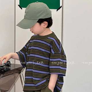 Đồ bộ bé trai tay ngắn mặc đi chơi, thời trang Hàn Quốc, chất liệu thun cotton Quảng Châu