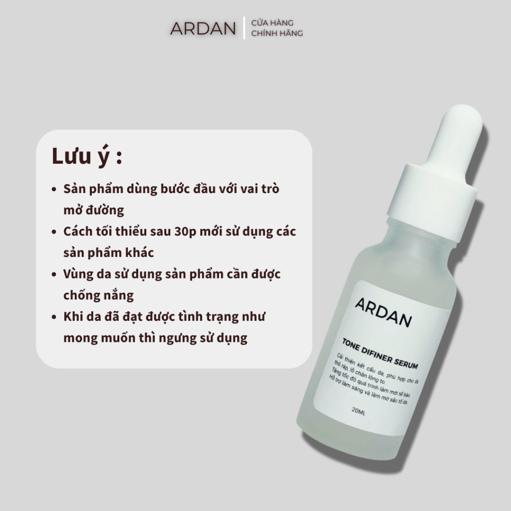 Serum Tone Definer ARDAN 20ml - Tái Tạo Da, Cải Thiện Da Thô Ráp, Thâm Sạm, Nám