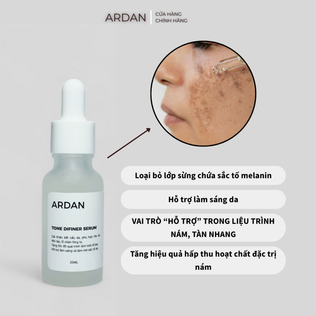 Serum Tone Definer ARDAN 20ml - Tái Tạo Da, Cải Thiện Da Thô Ráp, Thâm Sạm, Nám