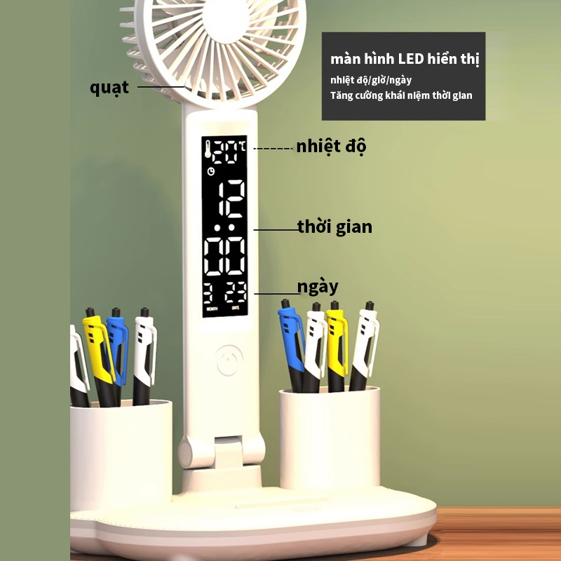 Đèn LED Để Bàn Đa Năng, Đèn Học Để Bàn Chống Cận Cao Cấp Với 3 Màu Sáng Và Đồng Hồ LCD Sắc Nét BN-468