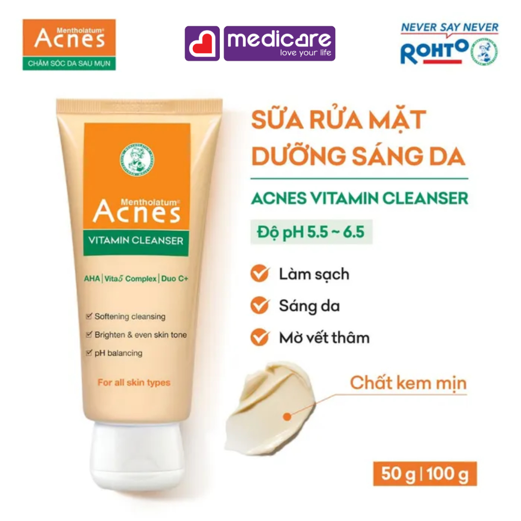 Kem rửa mặt ACNES sáng da ngăn ngừa mụn 100g