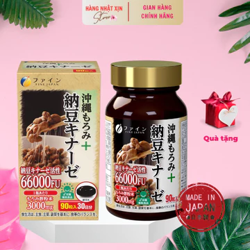 Natto Kinase 66000FU – Hỗ trợ lưu thông máu, chăm sóc sức khỏe tim mạch Fine Japan nội địa Nhật