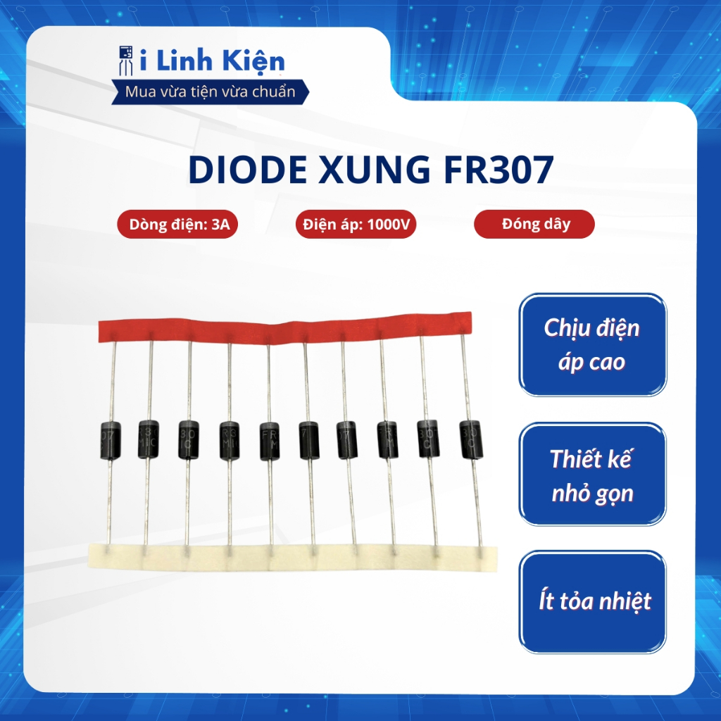 FR307 Diode xung 3A 1000V DIP đóng dây túi 10 con | Shopee Việt Nam