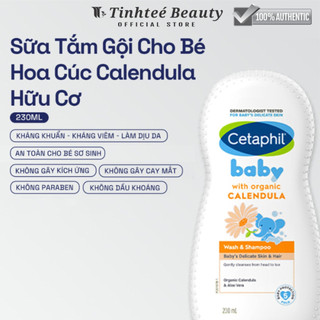 Sữa tắm dưỡng ẩm dịu lành cho bé với Calendula hoa cúc hữu cơ CETAPHIL BABY W&SHAMPOO CALENDULA 230ML