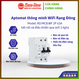 Aptomat thông minh WiFi Rạng Đông điều khiển từ xa qua wifi Model: RD.MCB.WF 2P C63
