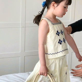 Sét Cho Bé Gái, Set Váy Cho Bé Gái  Họa Tiết Thêu Tinh Tế Chất Liệu Vải Thô Mềm An Toàn Với Da Bé