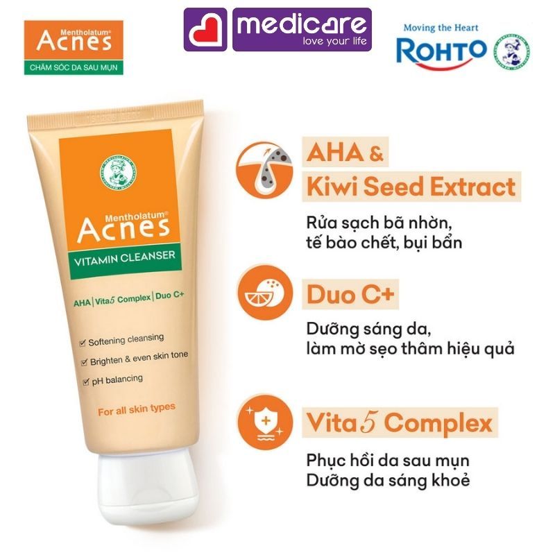Kem rửa mặt ACNES sáng da ngăn ngừa mụn 100g