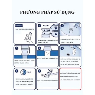 Bọt Vệ Sinh Đường Ống Nước, Làm Sạch Mảng Bám, Khử Khuẩn Khử Mùi 500mL