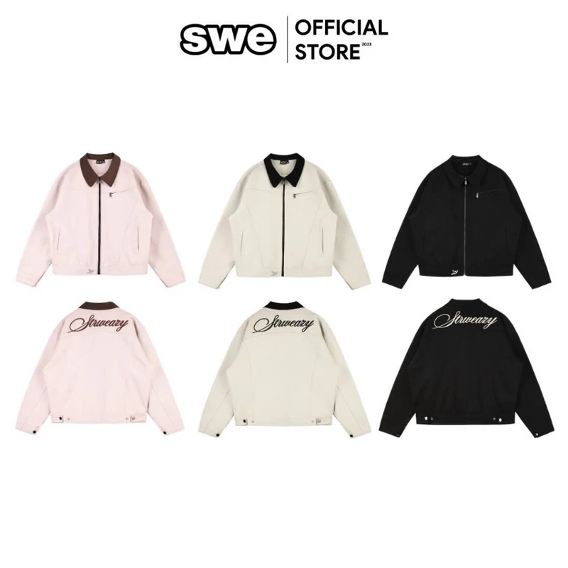 Áo Khoác Jacket Kaki Thêu Unisex Nam/Nữ Local Brand SWE SCRIPT JACKET