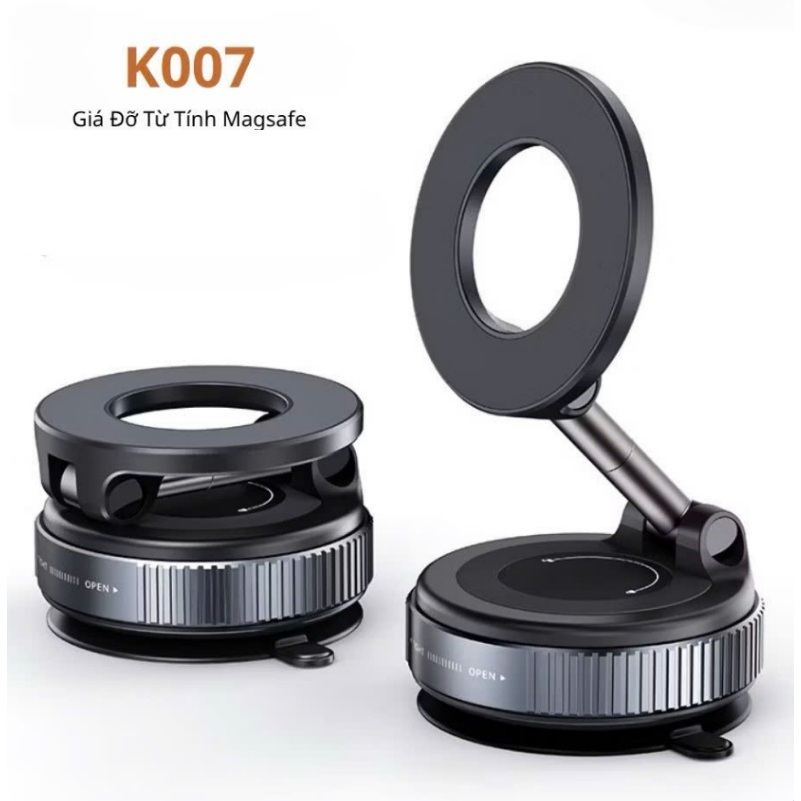 Giá Đỡ Điện Thoại, Kệ Để Điện Thoại K007 Hút Chân Không Từ Tĩnh Mạnh Mẽ Xoay 360