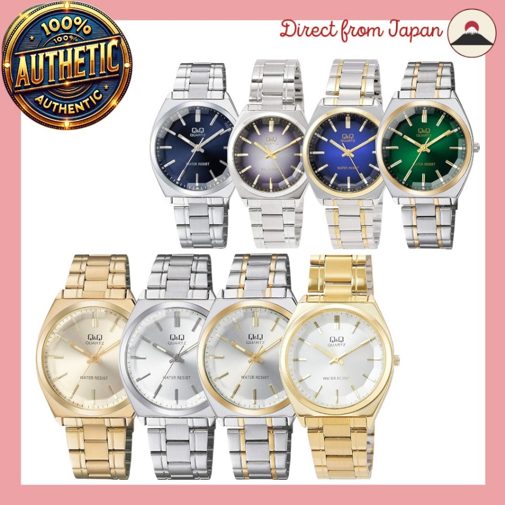Q&Q Citizen Đồng Hồ Nam Analog - Dây Thép Không Gỉ Thời Trang