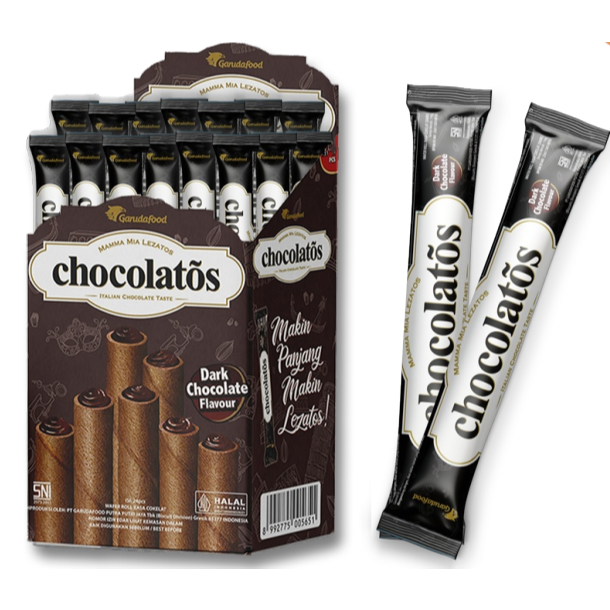 Combo 2 Bánh cuộn Chocolatos Socola Đen 336g | Kido Group