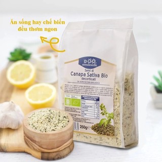 Hạt gai d ầ u hữu cơ đã tách vỏ Sottolestelle organic hem seeds 250g