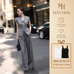 Set vest phối cà vạt cổ thời thượng – Công sở, dạo phố – Bộ quần áo nữ – Tôn dáng, che khuyết điểm  [VT24197] — ảnh 1