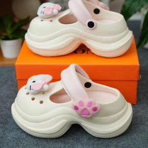 Dép Sục Nữ Đế Cao 7cm Hình Mèo Kitty Hồng Đáng Yêu, Chất Liệu EVA , Êm Chân, Chống Trượt, Nhẹ Nhàng