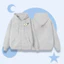 Áo Khoác Có Túi Trong Cho Bé – Vải Cotton Nỉ Êm Ái, Hình Kẹp Tóc Hoa Trắng Cute Xinh Xắn (M 289)