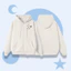 Áo Khoác Có Túi Trong Cho Bé – Vải Cotton Nỉ Êm Ái, Hình Kẹp Tóc Hoa Trắng Cute Xinh Xắn (M 289)