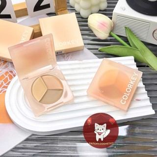 [COLORKEY] Bảng Che Khuyết Điểm Colorkey 3 Ô Che Phủ Tự Nhiên, 3-colour Concealer Palette, 3.9g