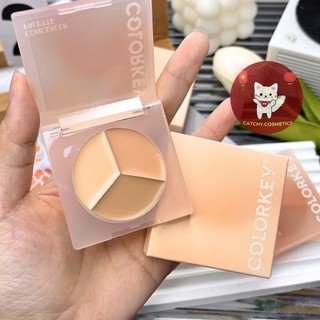 [COLORKEY] Bảng Che Khuyết Điểm Colorkey 3 Ô Che Phủ Tự Nhiên, 3-colour Concealer Palette, 3.9g