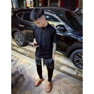 Quần Thun Jogger Nam Có Túi Mix KHOÁ KHẮC Chữ Bản Dây Dài Cạp Bo Cao Thời Trang Nam