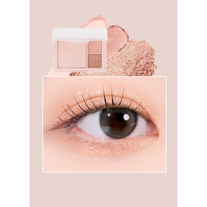 Bảng phấn mắt và má hồng Dinto Cheeck&Eye Multi-Use Pallte 3 màu