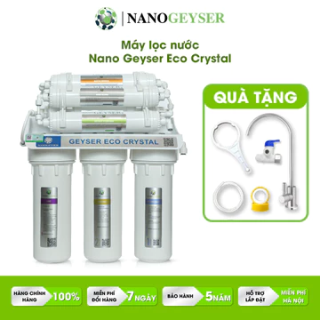 Máy lọc nước UF NANO GEYSER Eco Crystal uống trực tiếp, không điện, không nước thải BH 3 năm