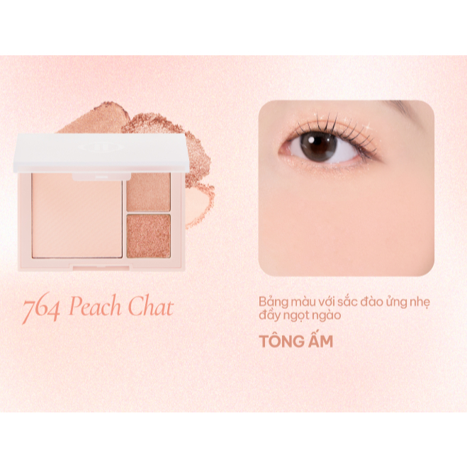 Bảng phấn mắt và má hồng Dinto Cheeck&Eye Multi-Use Pallte 3 màu