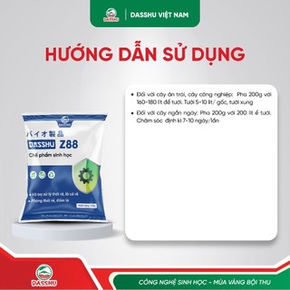 DASSHU Z88 - Phân Bón Sinh Học giúp Hỗ Trợ Hạn Chế Thối Rễ, Phòng Vàng Lá Tăng Sức Đề Kháng Cho cây