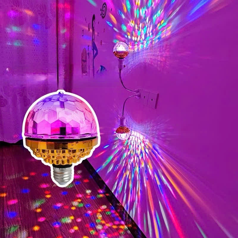 Bóng đèn led tự xoay 7 màu Cầu E27 MAGIC BALL Vũ trường, phòng sân khấu , phòng khách , sân tiệc , bay phòng