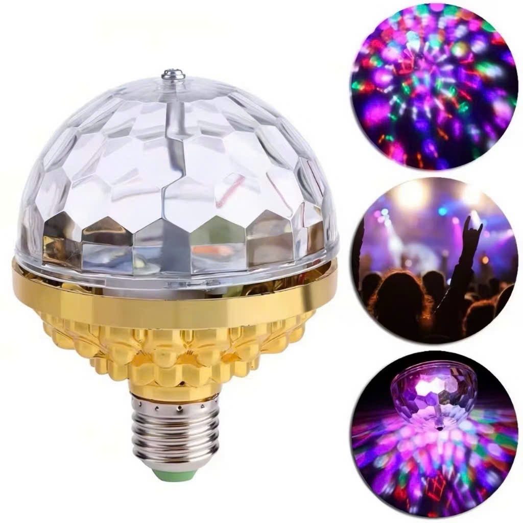 Bóng đèn led tự xoay 7 màu Cầu E27 MAGIC BALL Vũ trường, phòng sân khấu , phòng khách , sân tiệc , bay phòng