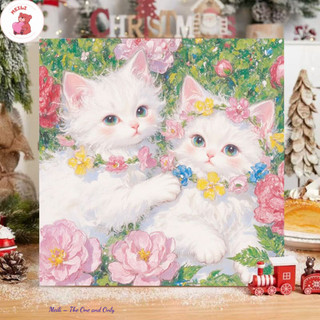 ( TẶNG SET 10 KHẨU TRANG) Tranh Số Hoá Cành Hồng Biển Hoạt Hình Tranh Tô Màu 20x20cm dễ thương đầy đủ cọ, màu, căng khun