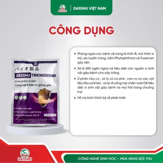 DASSHU TRICHODERMA - Phân bón xử lý đất, hỗ trợ phòng ngừa vàng lá thối rễ, nứt thân xì mủ