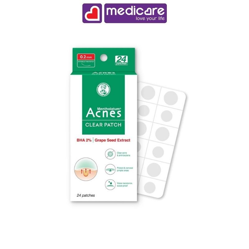 Miếng dán mụn ACNES clear patch giúp giảm mụn sưng