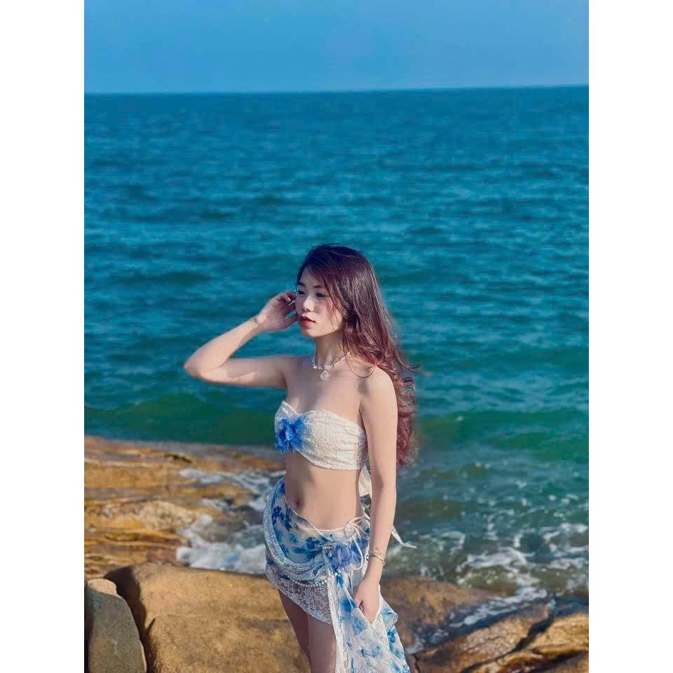 [ BKN 920 ] Set bikini đi biển HOTTREND mùa hẹ phong cách Thái chanh sả Han.T Shop
